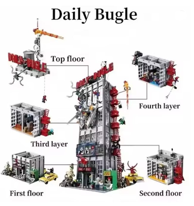 MOC Daily Bugle Skyscraper Building Set – 3772 PCS City Tower