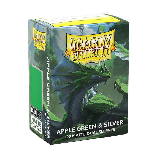Dragon Shield: Apple Green & Silver Dual Matte Sleeves (100)