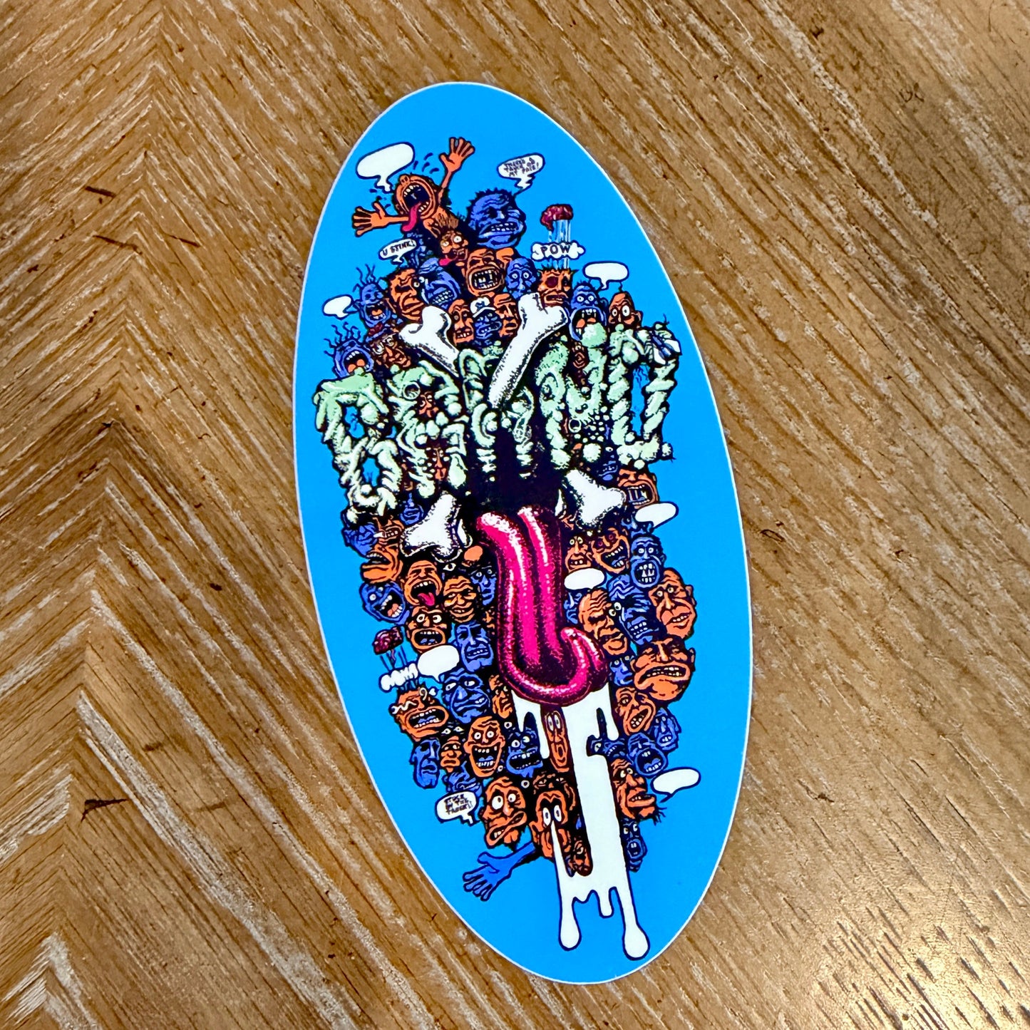Riot Stick Sticker 5"