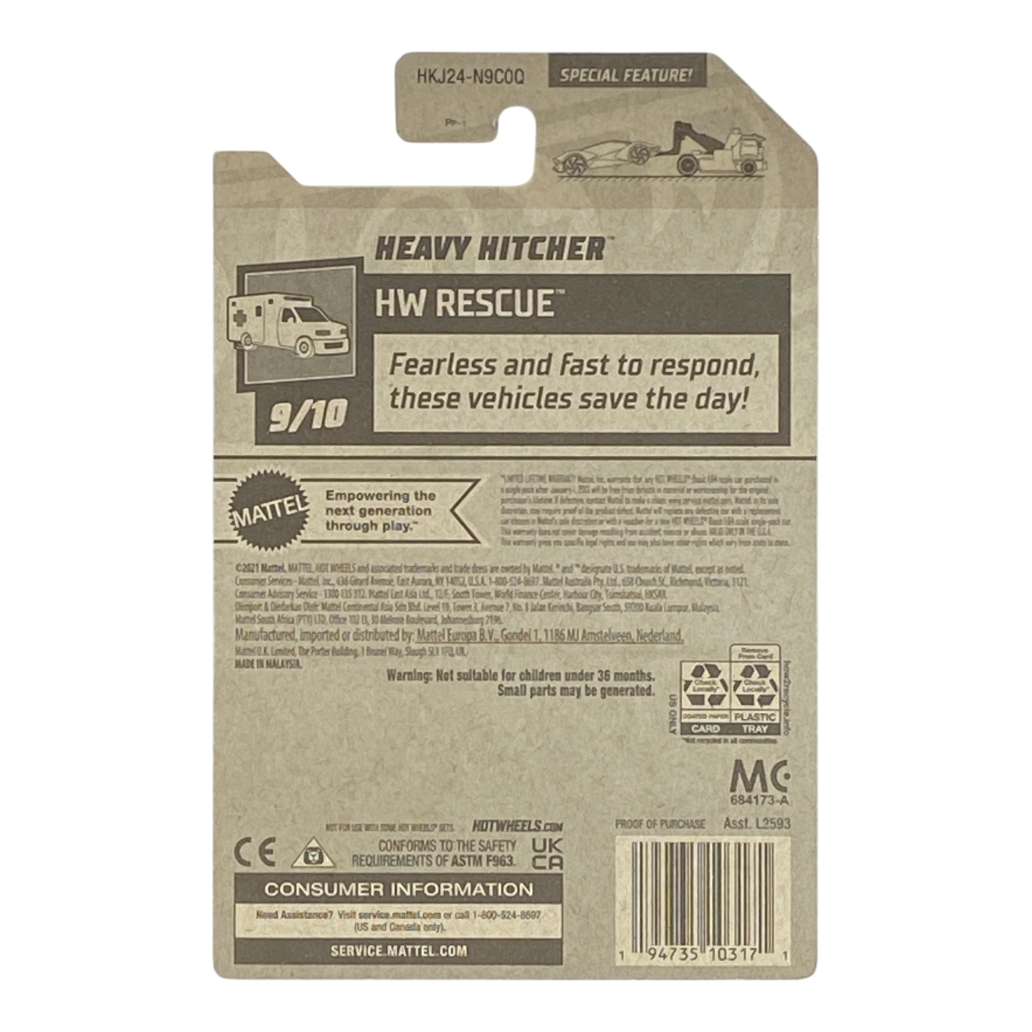 Hot Wheels Heavy Hitcher - HW Rescue Series 9/10