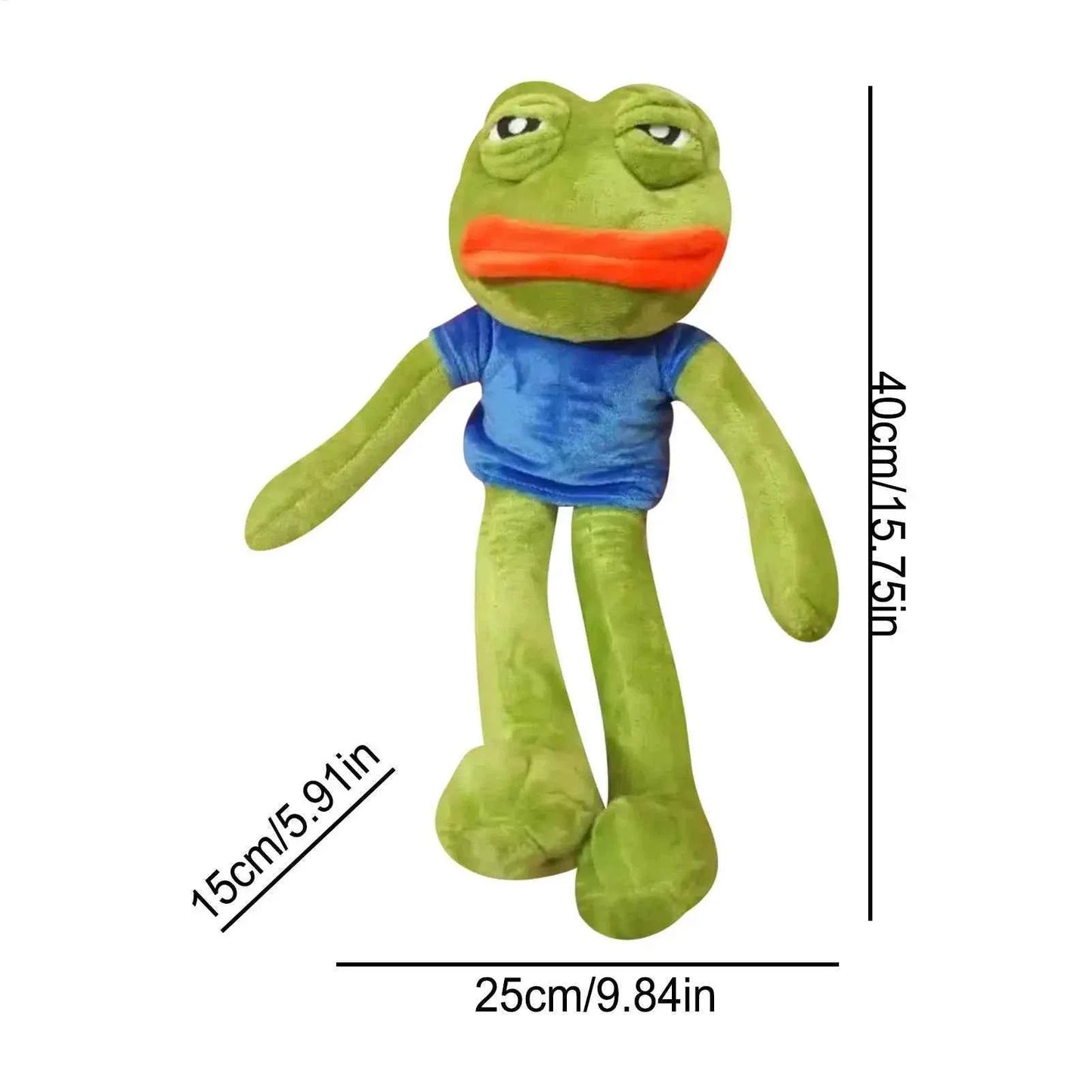Animal Sad Frog Plush Toy Soft Stuffed Pillow Magic Pepe