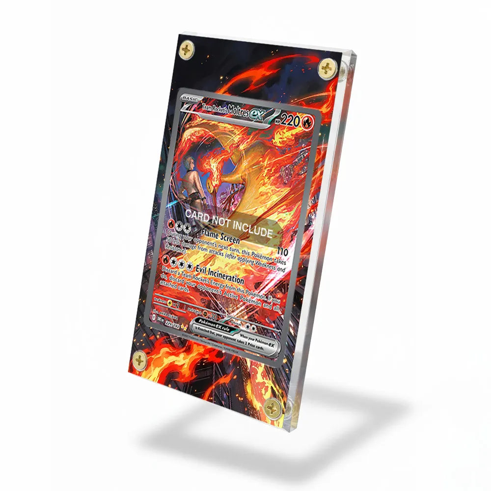 Team Rocket's Moltres ex 229-182 SIR SAR Destined Rivals Extended Art Display Cases