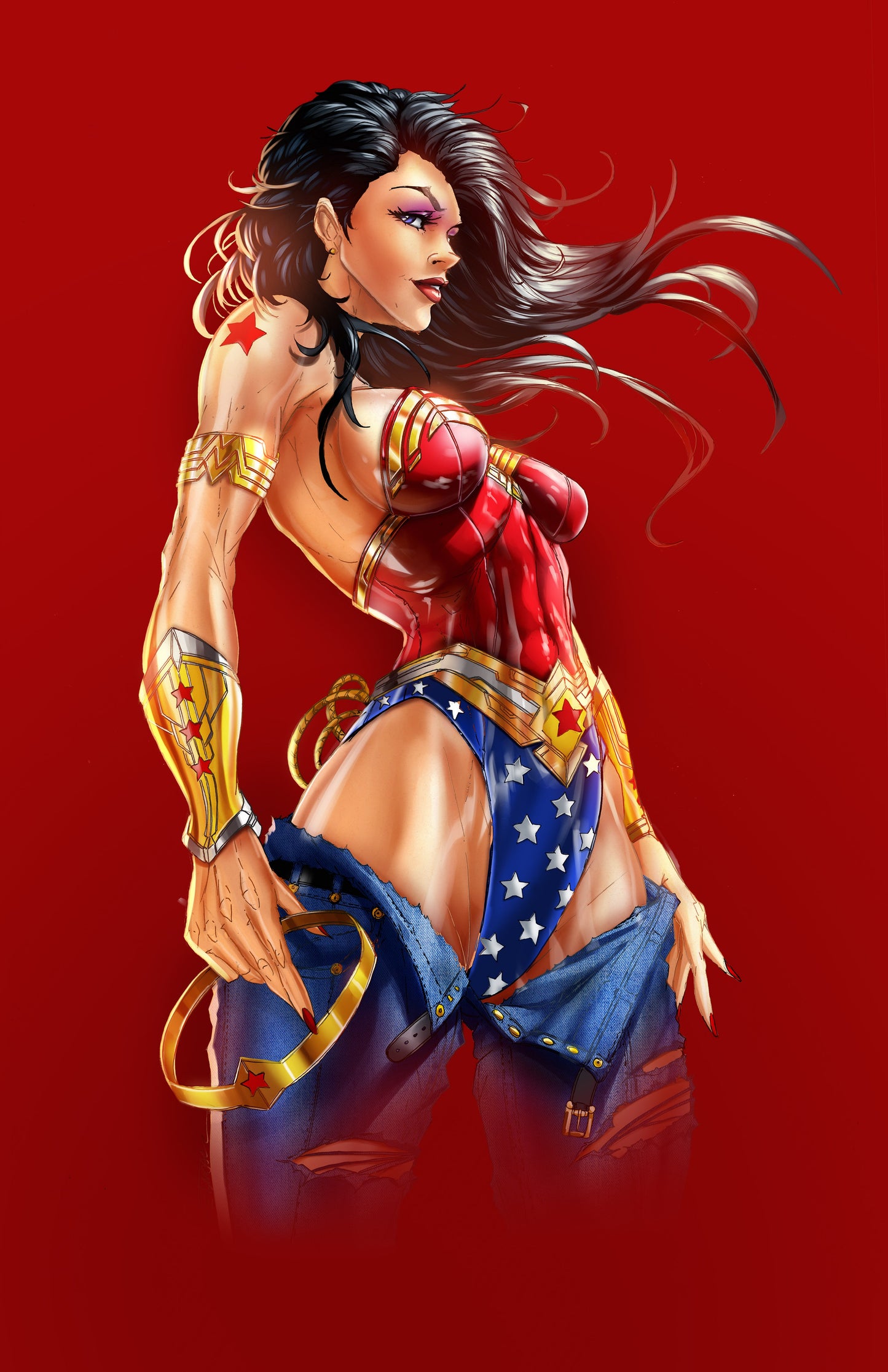2023 Amazon Princess Red Metal Cosplay Variant Comic
