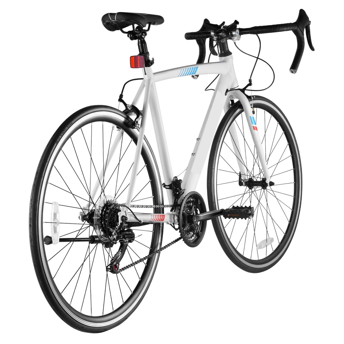 Road Bike, 700C Wheels Racing Bike, SHIMANO 21 Speeds Drivetrain City Commuter Road Bicycle, Urban Adult Sport Bicycle with Carbon Steel Frame, Drop Bar, Caliper Brake, for Men and Women
