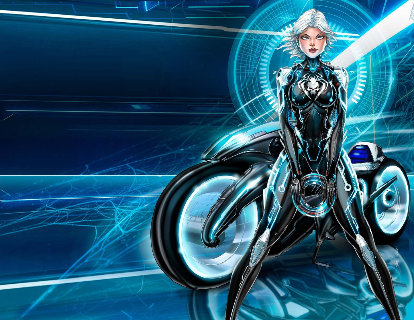 NYCC White Widow Tron Virgin Wraparound - House of velmora