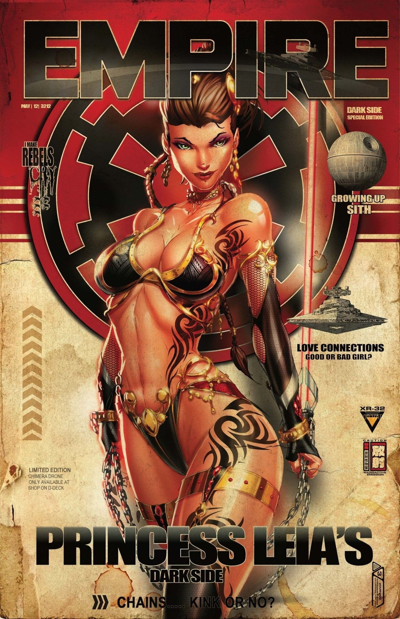 Retro Leia Empire Chained Print - House of velmora