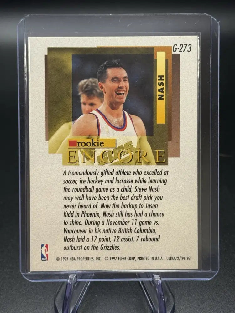 1996-97 Fleer Ultra Steve Nash Rookie Encore Gold Medallion #G-273 – Suns HOF