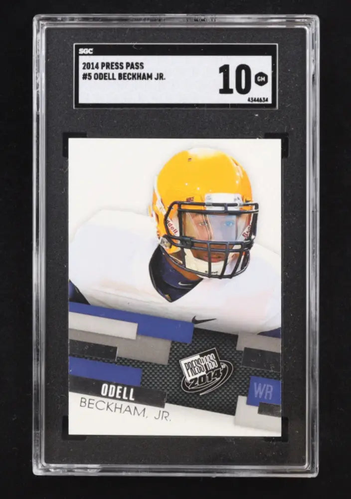 2014 Press Pass Odell Beckham Jr Rookie Card SGC 10 Gem Mint LSU Tigers