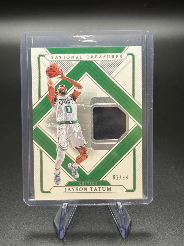 2024-25 Panini National Treasures Jayson Tatum Treasured Threads Game-Used Jersey Patch /99 Boston Celtics
