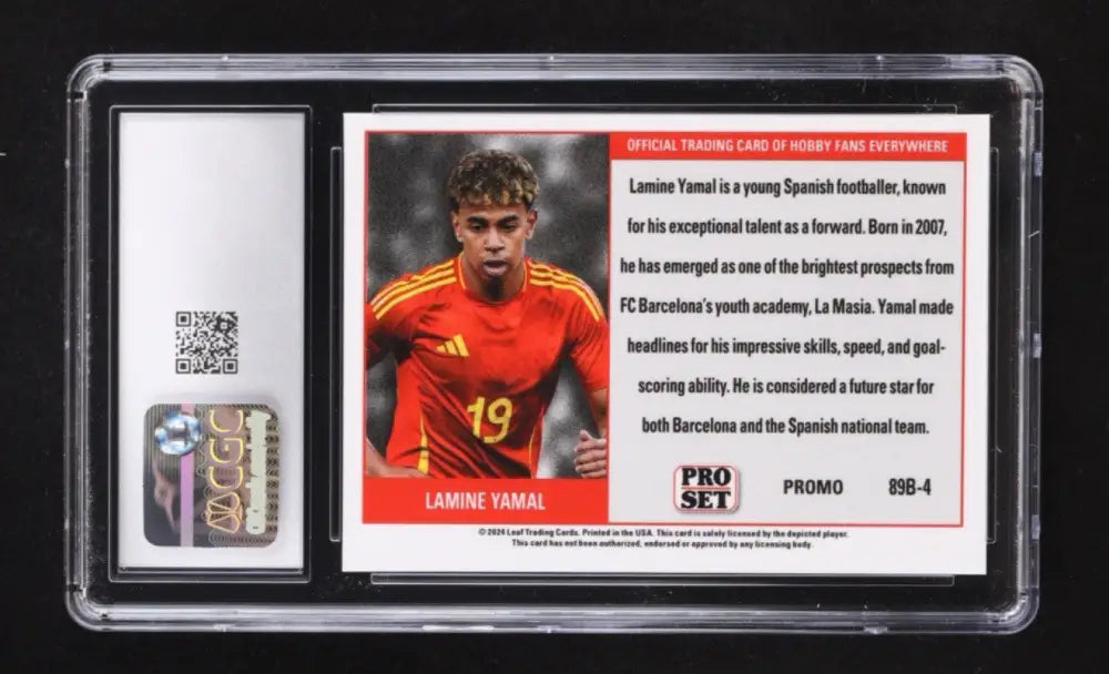 2024 Leaf Pro Set Lamine Yamal Light Blue Shimmer #89B-4 RC CGC 10 Gem Mint