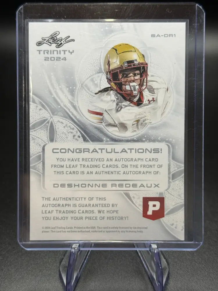 2024 Leaf Trinity Deshonne Redeaux Rookie Auto RC Gold Foil Autograph 🔥