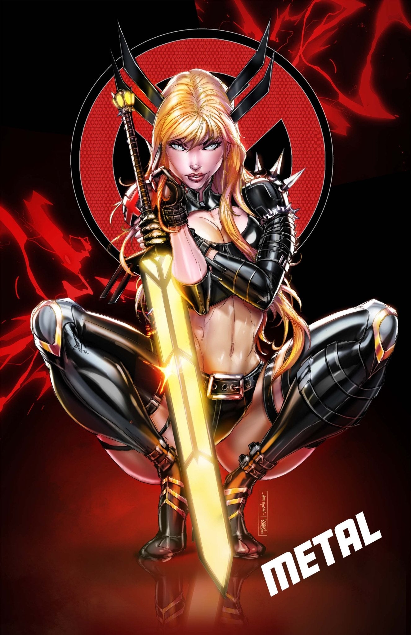 2025 Mutant Sorceress Red and Black Metal Comic Cosplay Exclusive - House of velmora