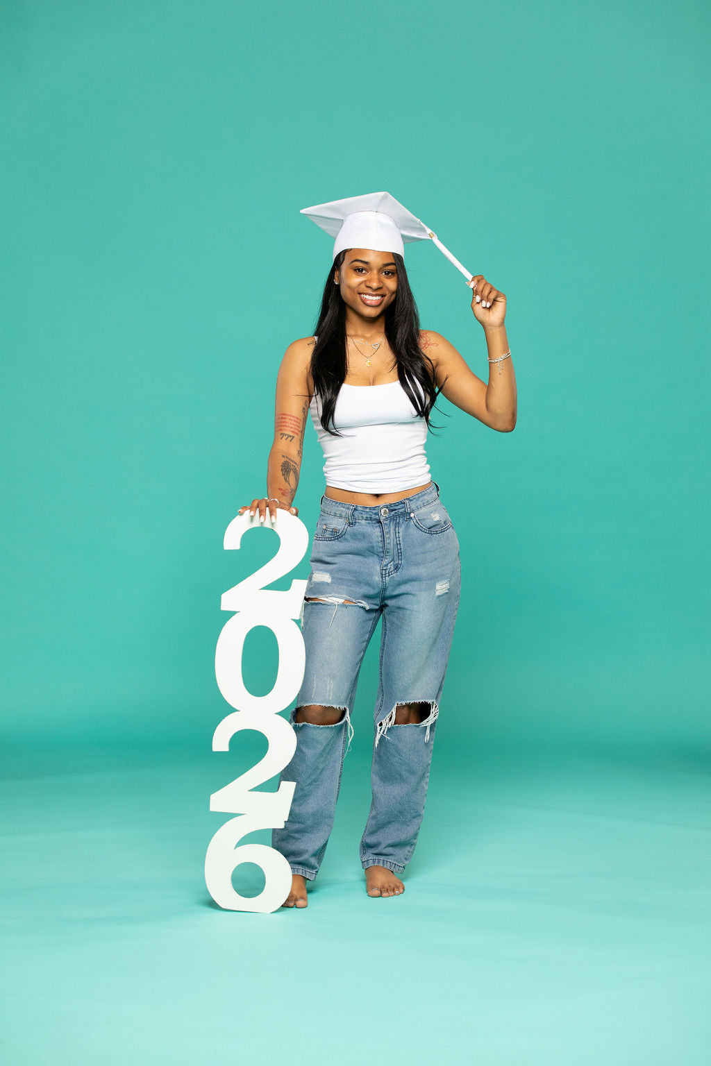 36 inch 2026 Vertical Wood Photo Prop Sign | "LOVE our props!"