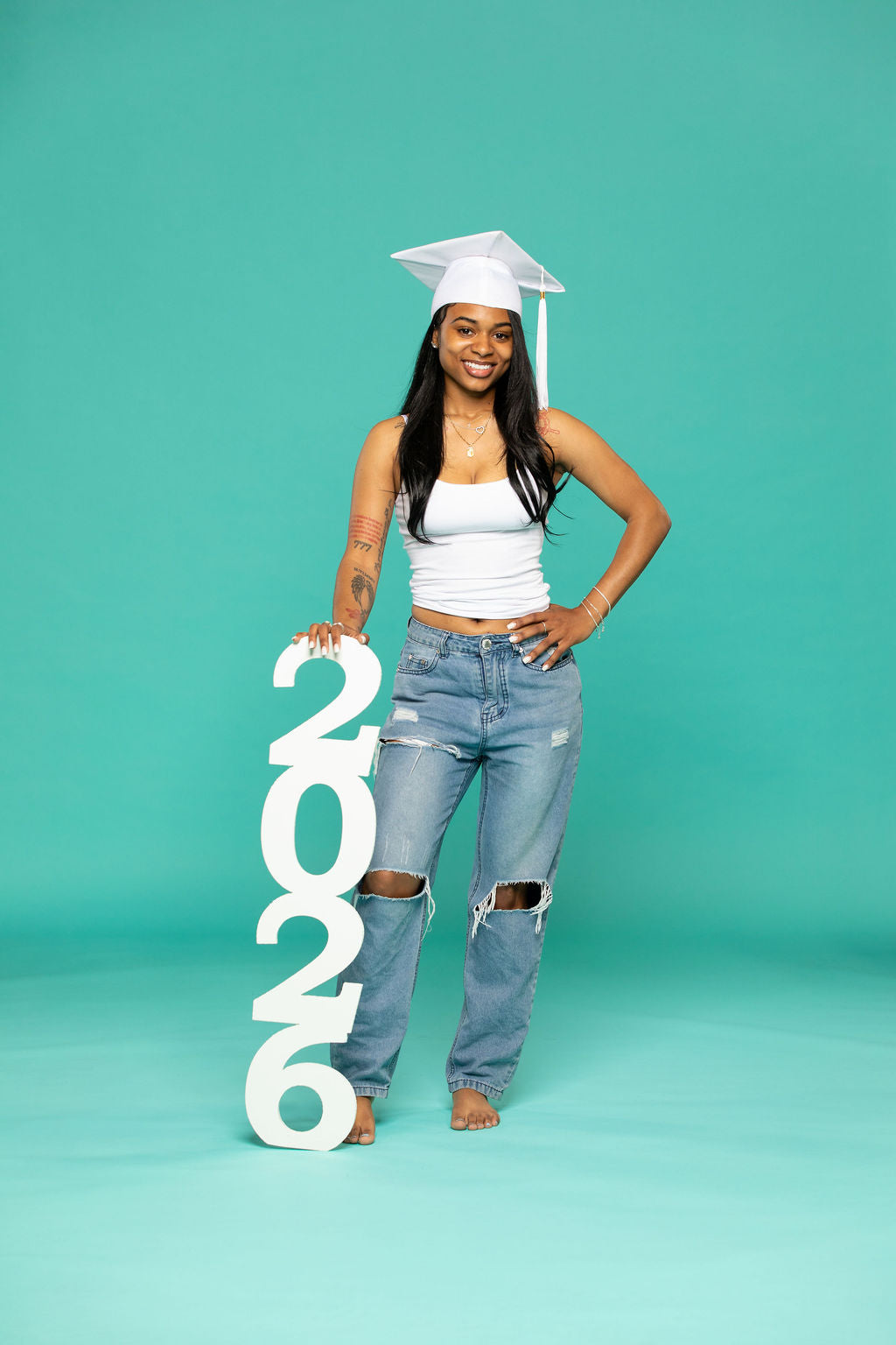 36 inch 2026 Vertical Wood Photo Prop Sign | "LOVE our props!"