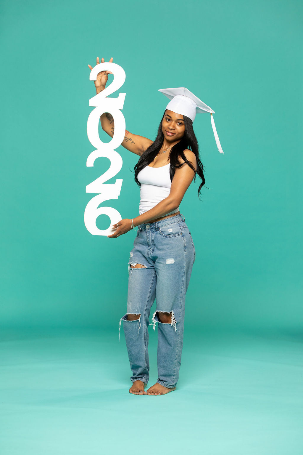36 inch 2026 Vertical Wood Photo Prop Sign | "LOVE our props!"