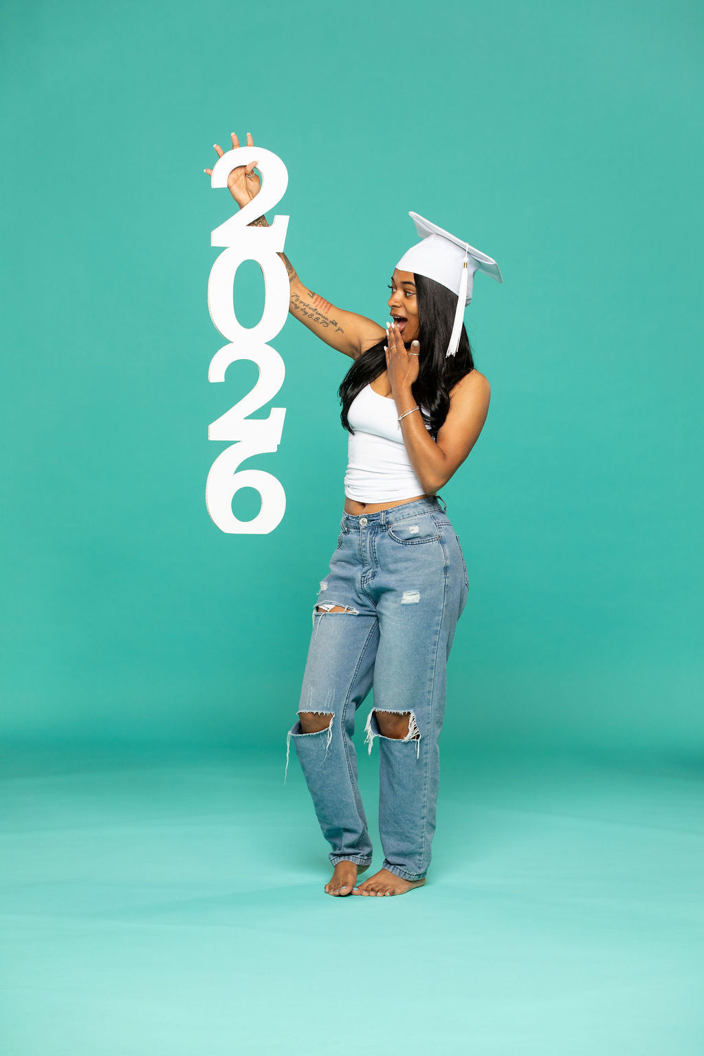 36 inch 2026 Vertical Wood Photo Prop Sign | "LOVE our props!"