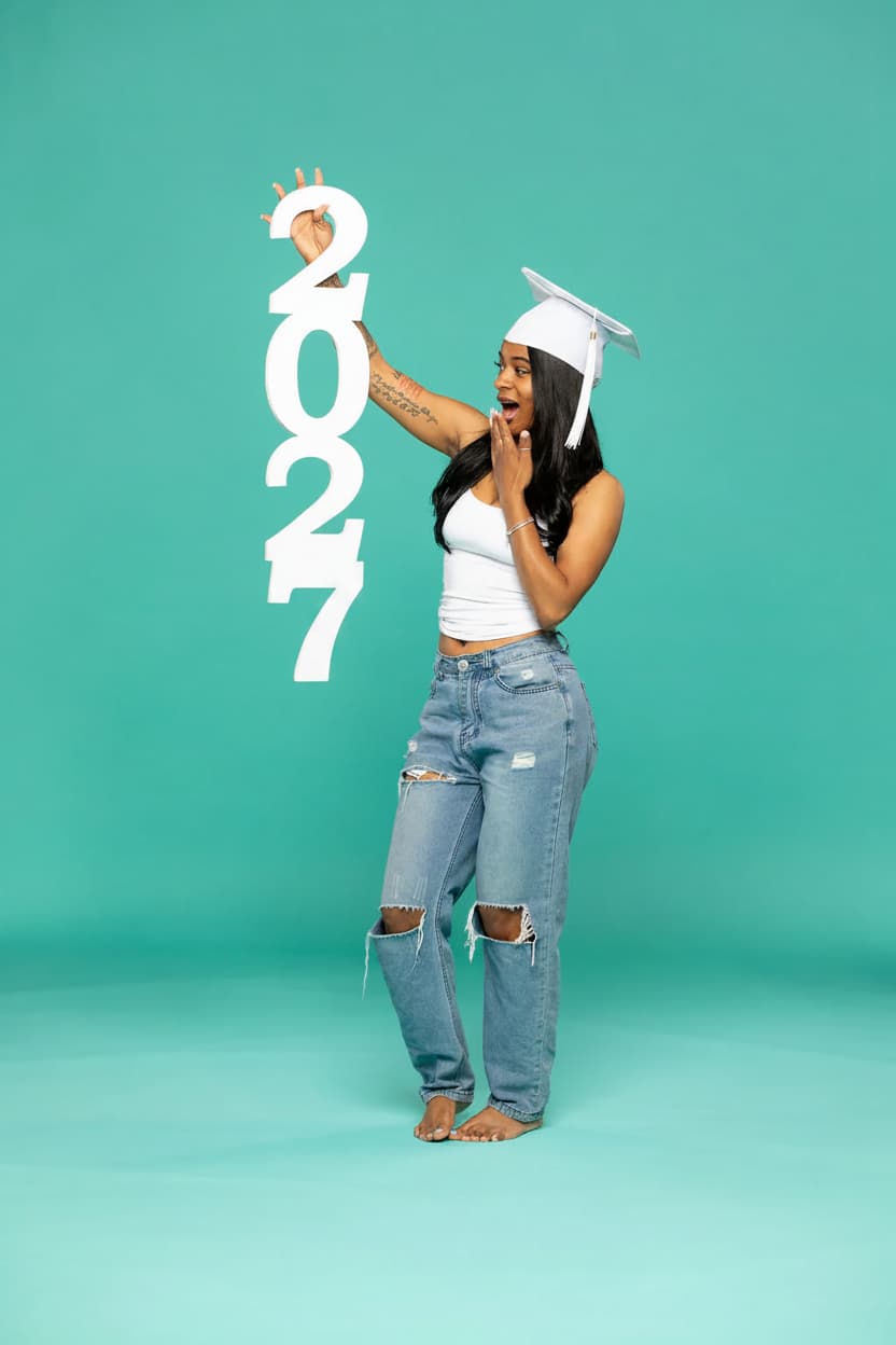 36 inch 2026 Vertical Wood Photo Prop Sign | "LOVE our props!"