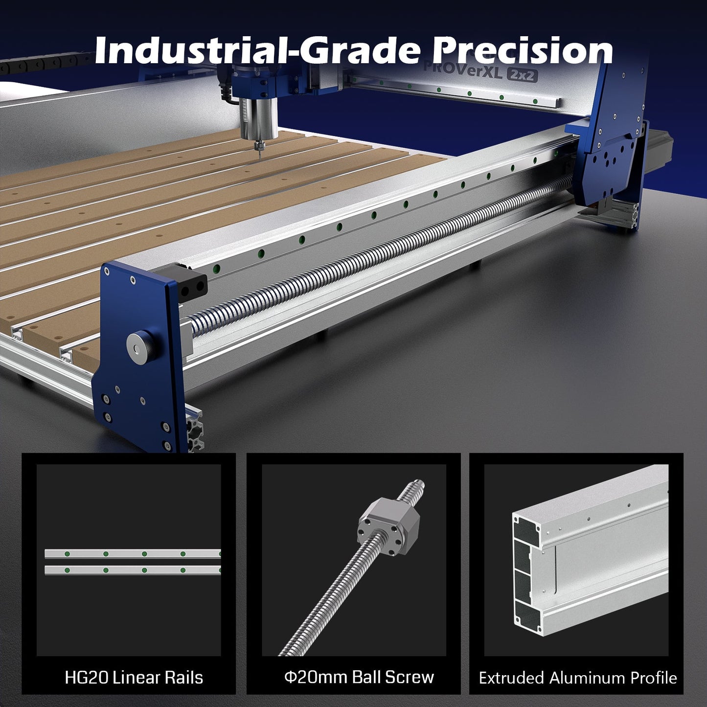 PROVerXL 2x2 CNC Router – Professional Grade Precision & Pre-Assembled Modular Design