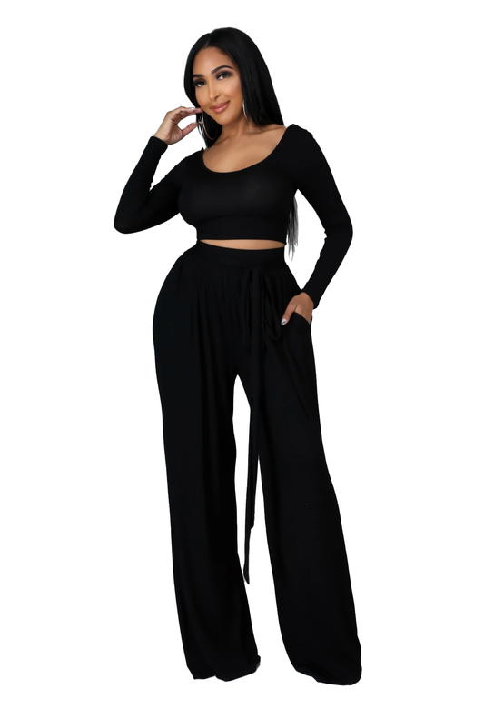 2 PC Palazzo Pants Set