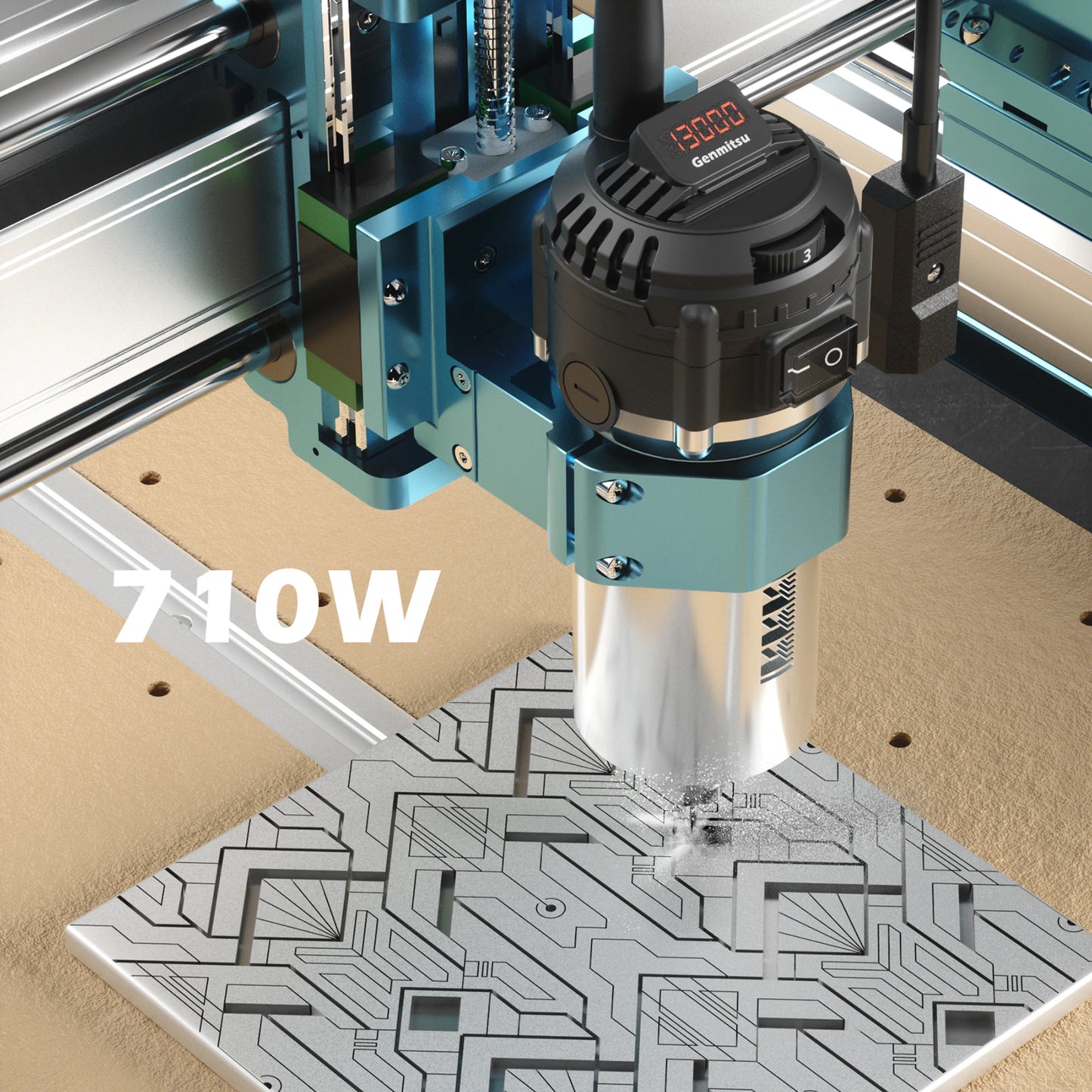 4040-PRO MAX CNC Router Machine, 710W Trimmer & Linear Rail Driven, Enhanced XZ Axis