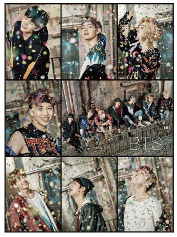 BTS Wallscroll - K-Pop Group Wall Art Poster 42x31