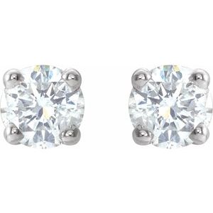 14K White 1/5 CTW Natural Diamond Earrings