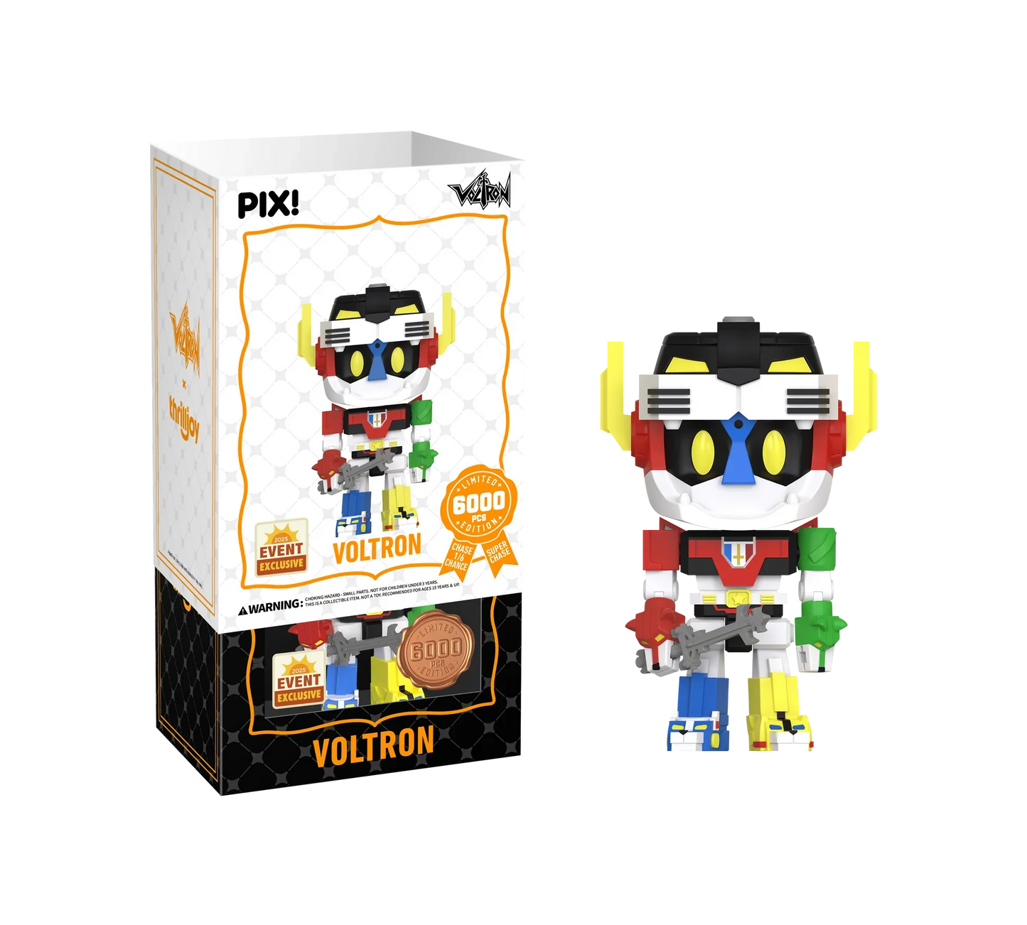 [Thrilljoy] [EXCLUSIVE] Voltron Defender of the Universe - Voltron LE6000 PIX Vinyl Figure (1 in 6 Chance at Chase)