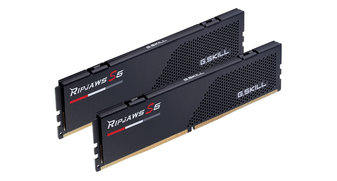 G.Skill Ripjaws S5 64GB (2x32GB) DDR5-6000 CL36 Dual Channel Desktop Memory Kit F5-6000J3636F32GX2-RS5K Black