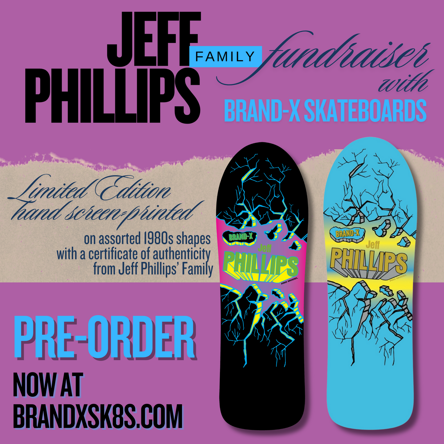 Jeff Phillips BREAKOUT Original Shape “Rider” Deck 10.2”x30.2” (PRE-ORDER, JULY)