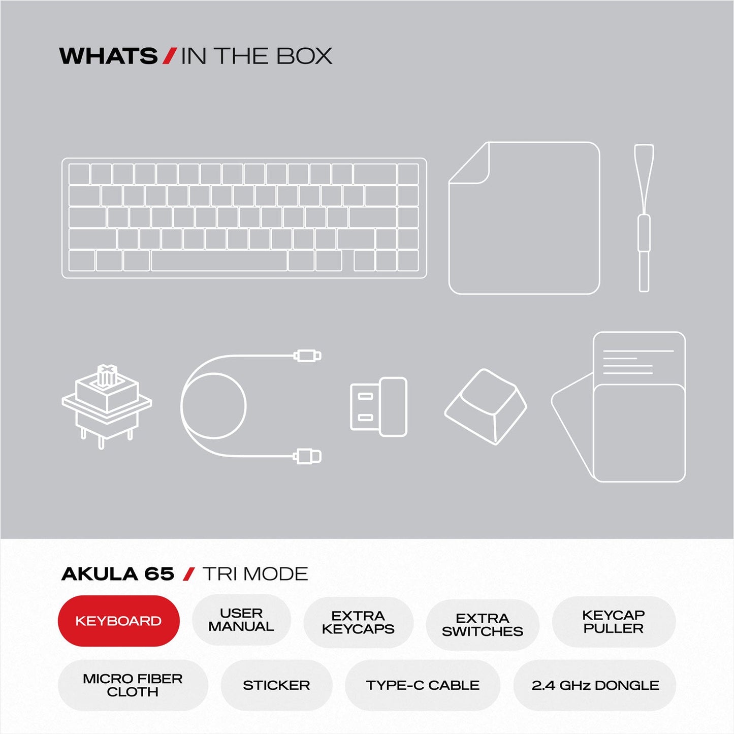Akula 65 | Compact 65% Tri-Mode Gaming Keyboard