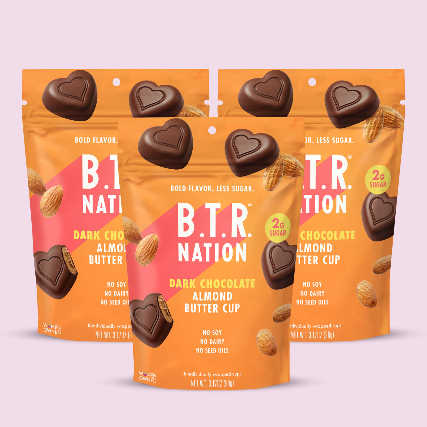PRE-ORDER: DARK CHOCOLATE ALMOND BUTTER CUPS (3 BAGS)