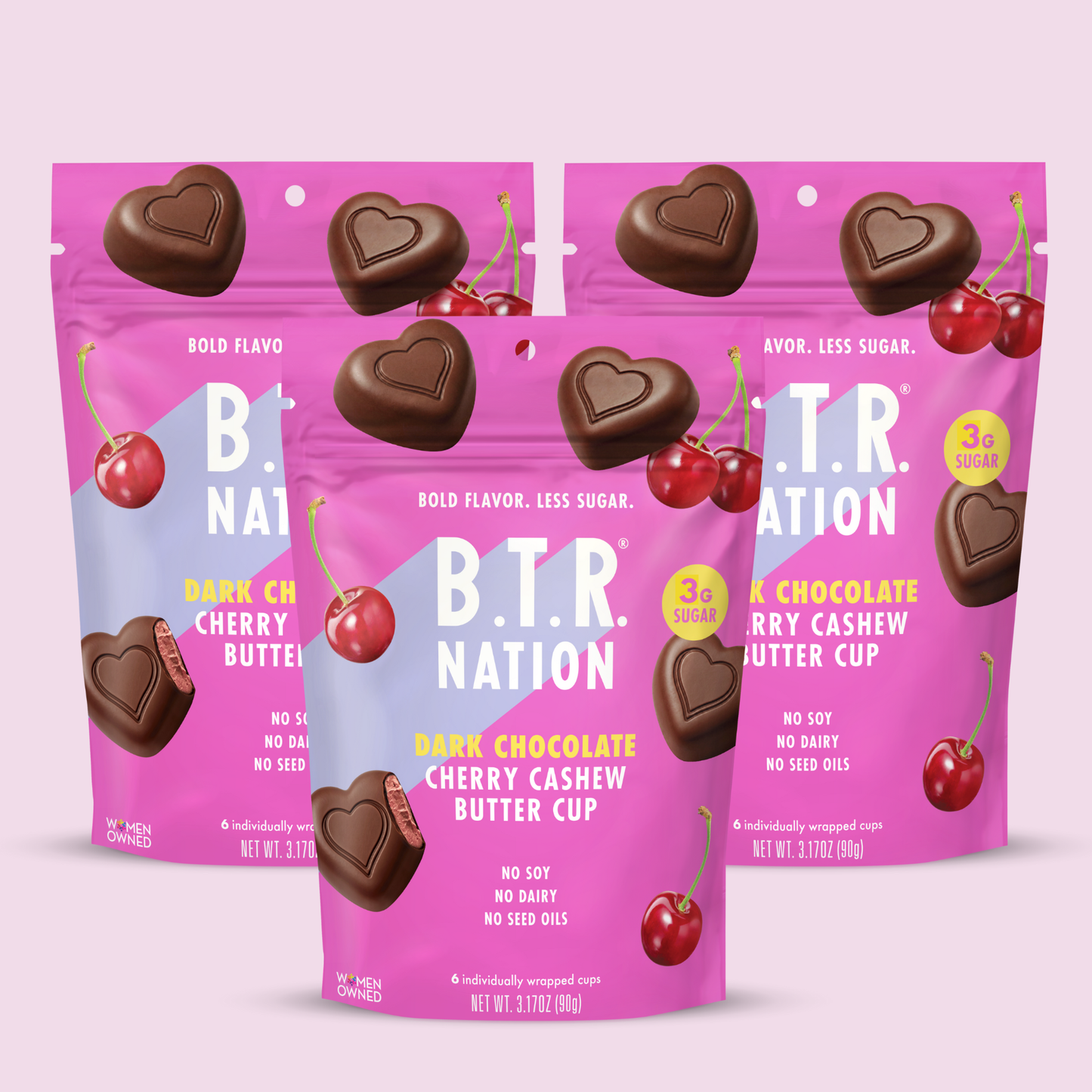 Dark Chocolate Cherry Coconut Cashew Butter Cups (3 Bags)