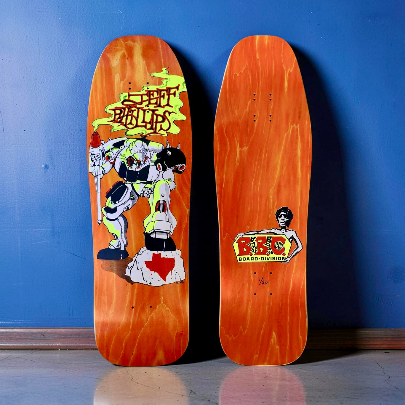 Jeff Phillips BBC Gundam Limited Edition, HAND-PAINTED Deck (1 of 20)