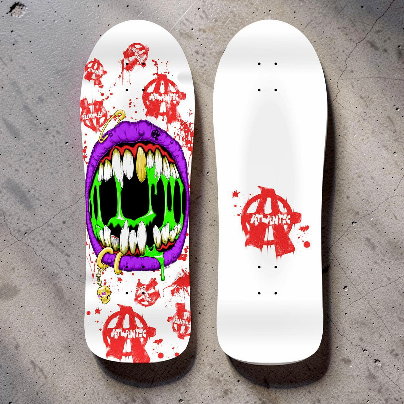 Slime Mouth PUNKED Limited Edition, HAND-PAINTED Deck (PRE-ORDER, JANUARY 2027)