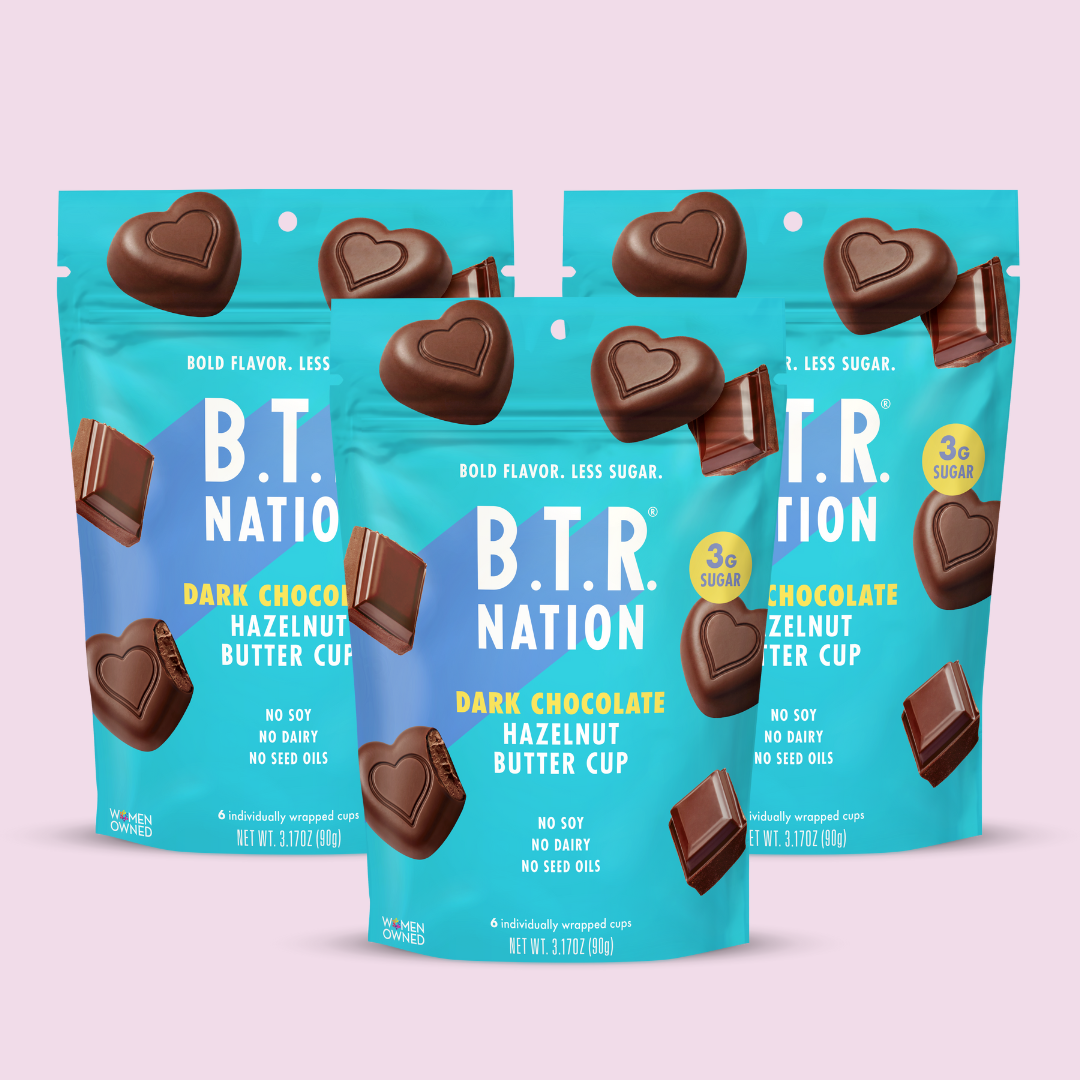 Dark Chocolate Hazelnut Butter Hearts (3 Bags)
