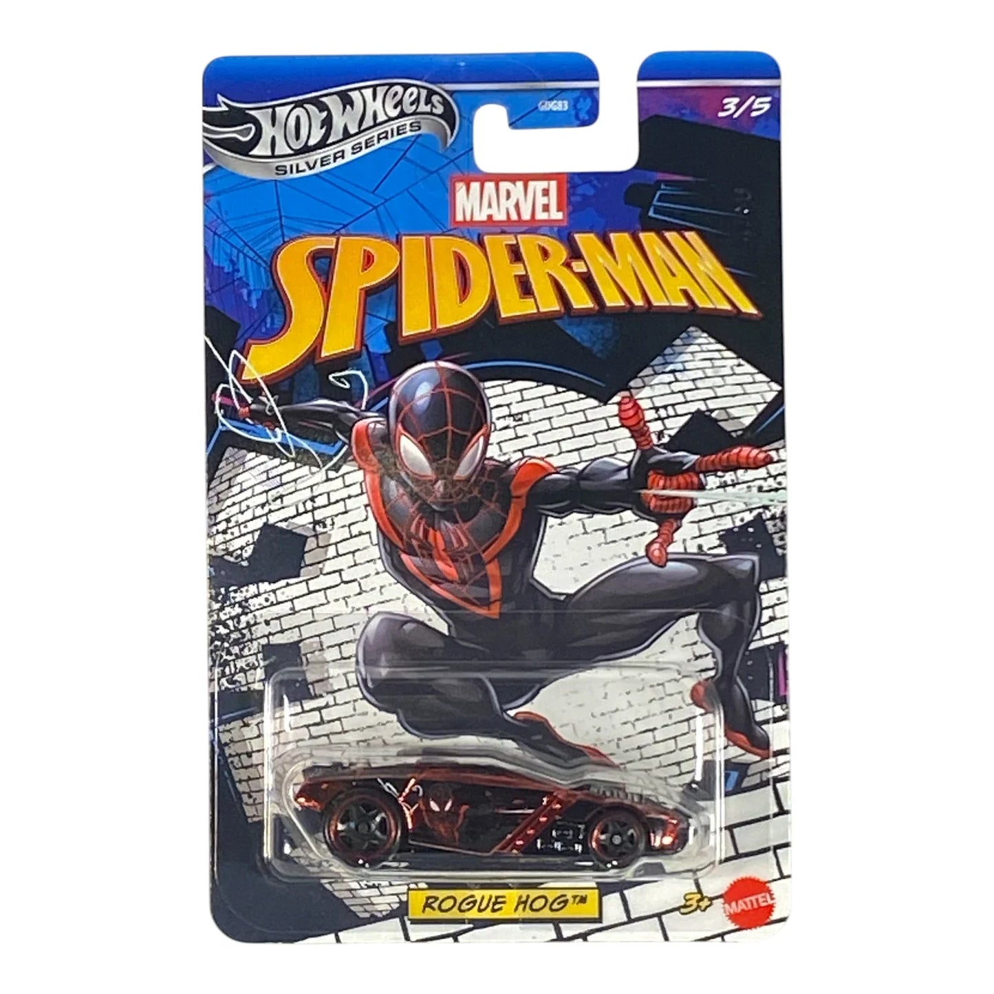 Hot Wheels Silver Series Spider-Man Complete Set of 5 (2026) - Limited Edition Collectible Diecast Cars