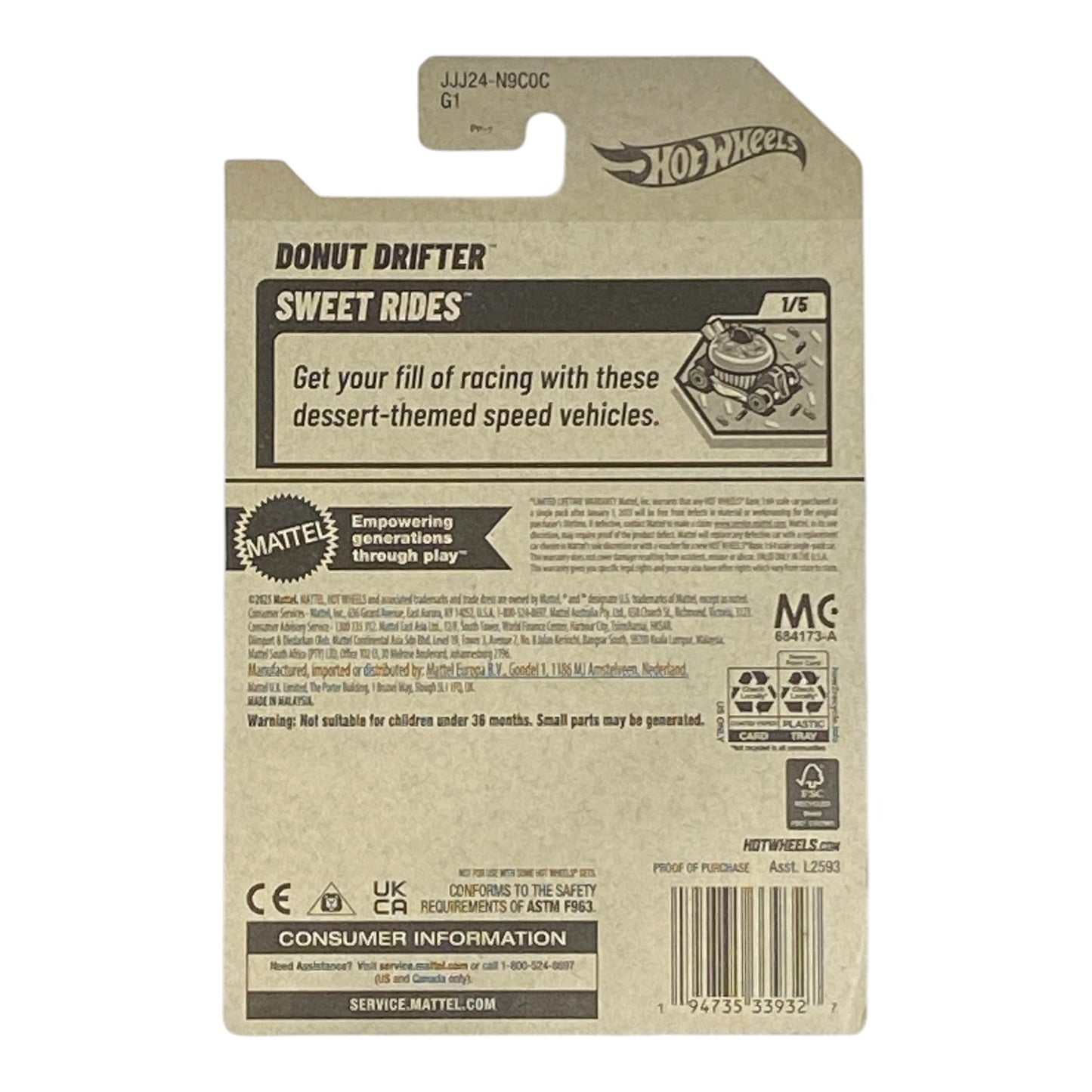 Hot Wheels Donut Drifter Sweet Rides 1/5
