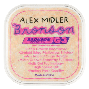 BRONSON SPEED CO. ALEX MIDLER PRO G3 SKATEBOARD BEARINGS (SET OF 8)