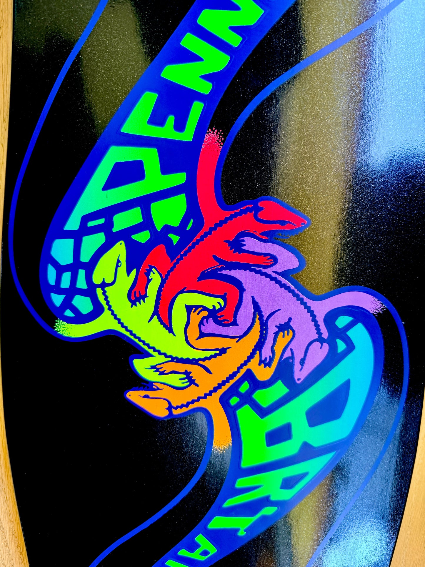Bryan Pennington BBC Escher Lizard, Limited Edition, HAND-PAINTED, GLOW Deck 10.3"x30.5" (1 of 15)