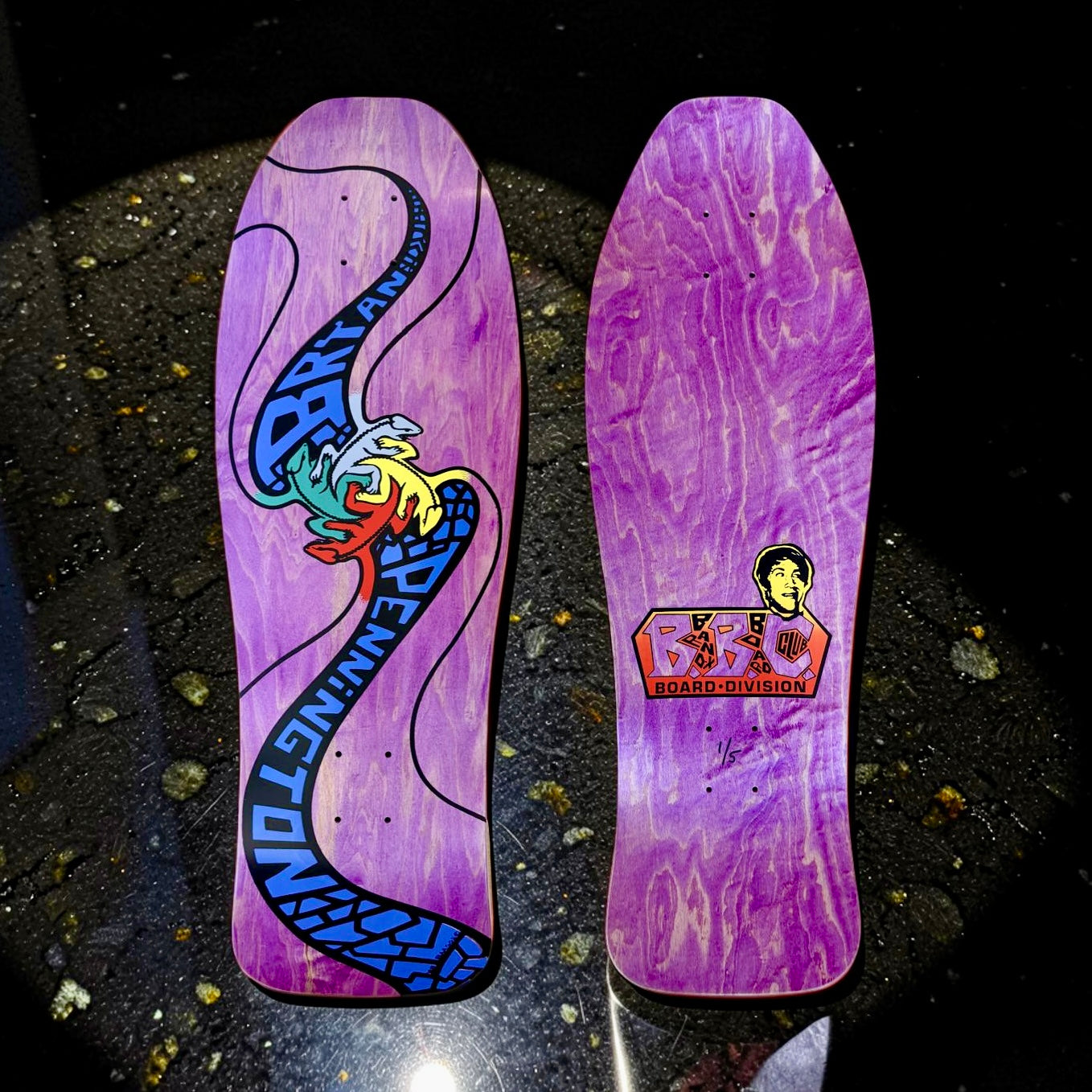 Bryan Pennington BBC Escher Lizard, Limited Edition, HAND-PAINTED, Deck 10.3"x30.5" (1 of 5)
