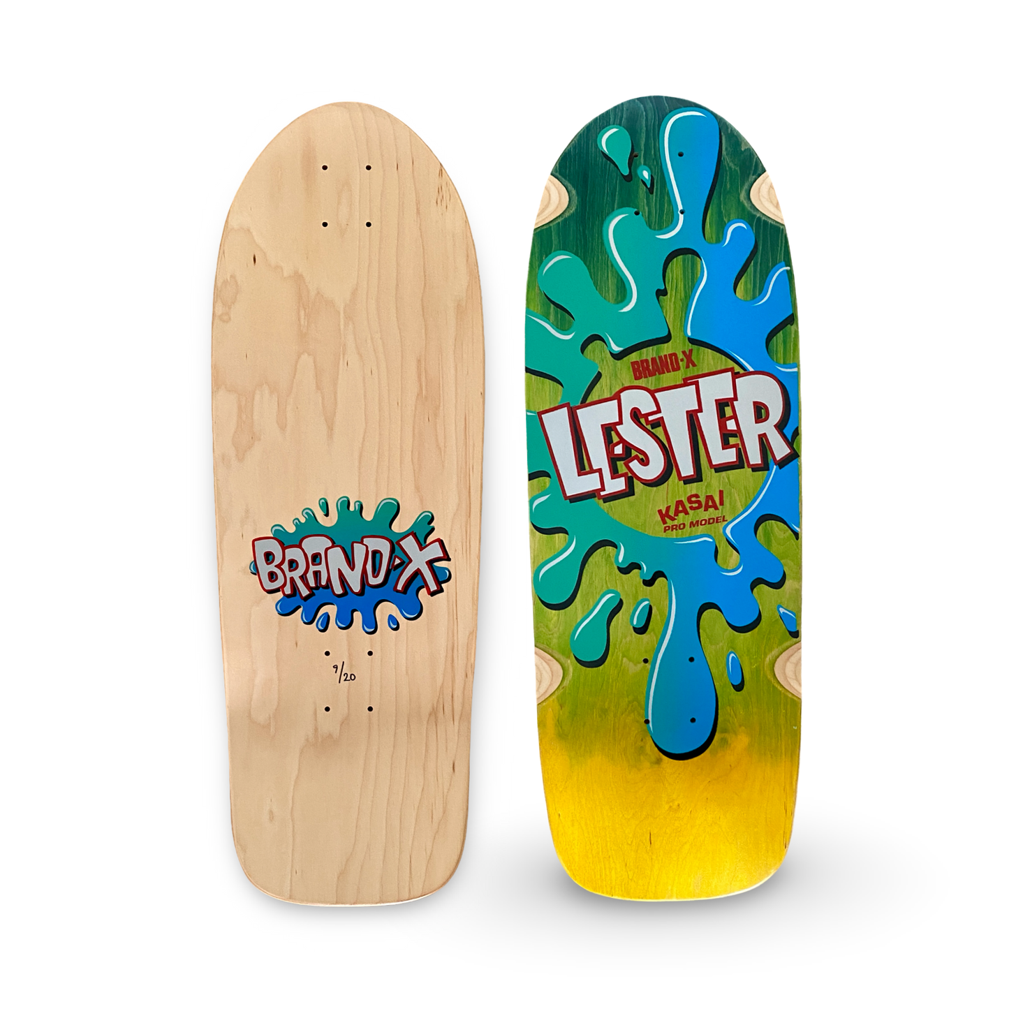 Lester Kasai 10”x30” Double Fade, Limited Edition, HAND PAINTED Deck (1 of 20)