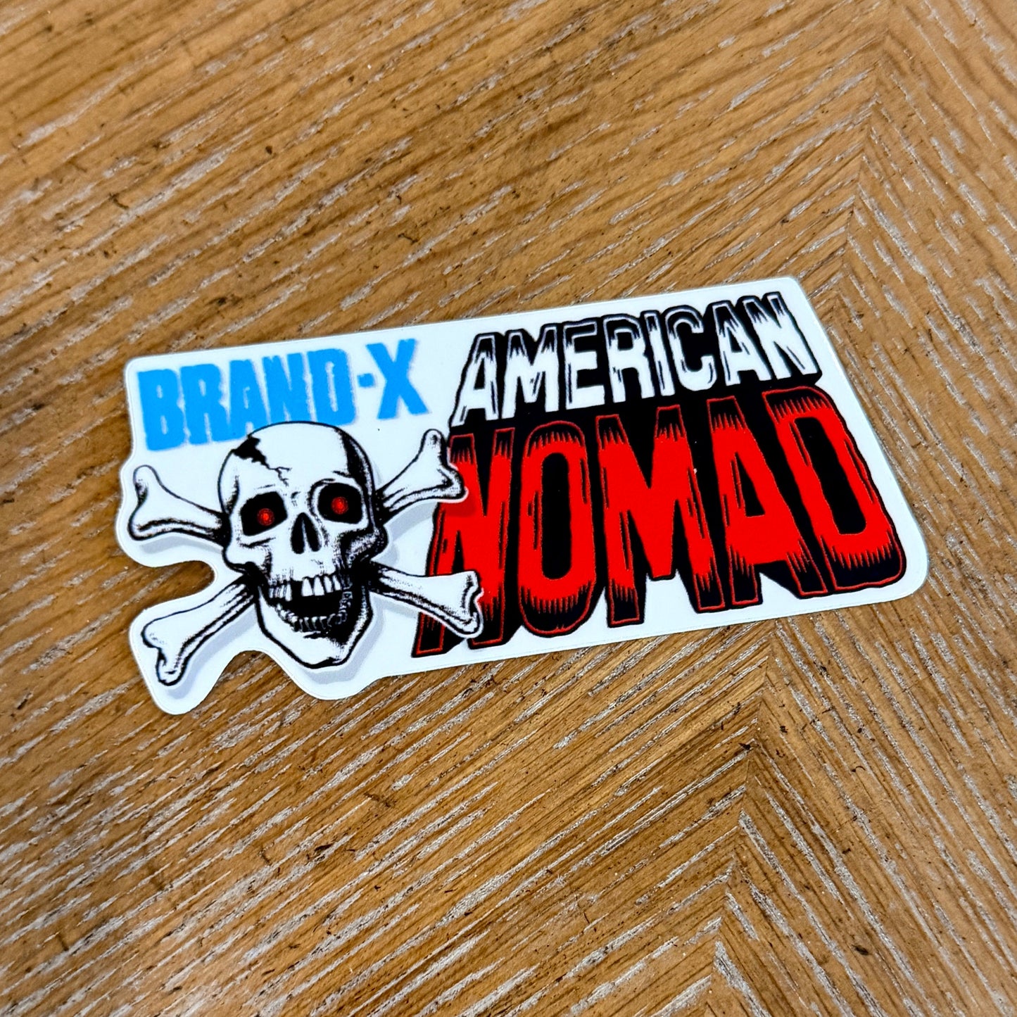 Brand-X-American Nomad USA Sticker 3.6”