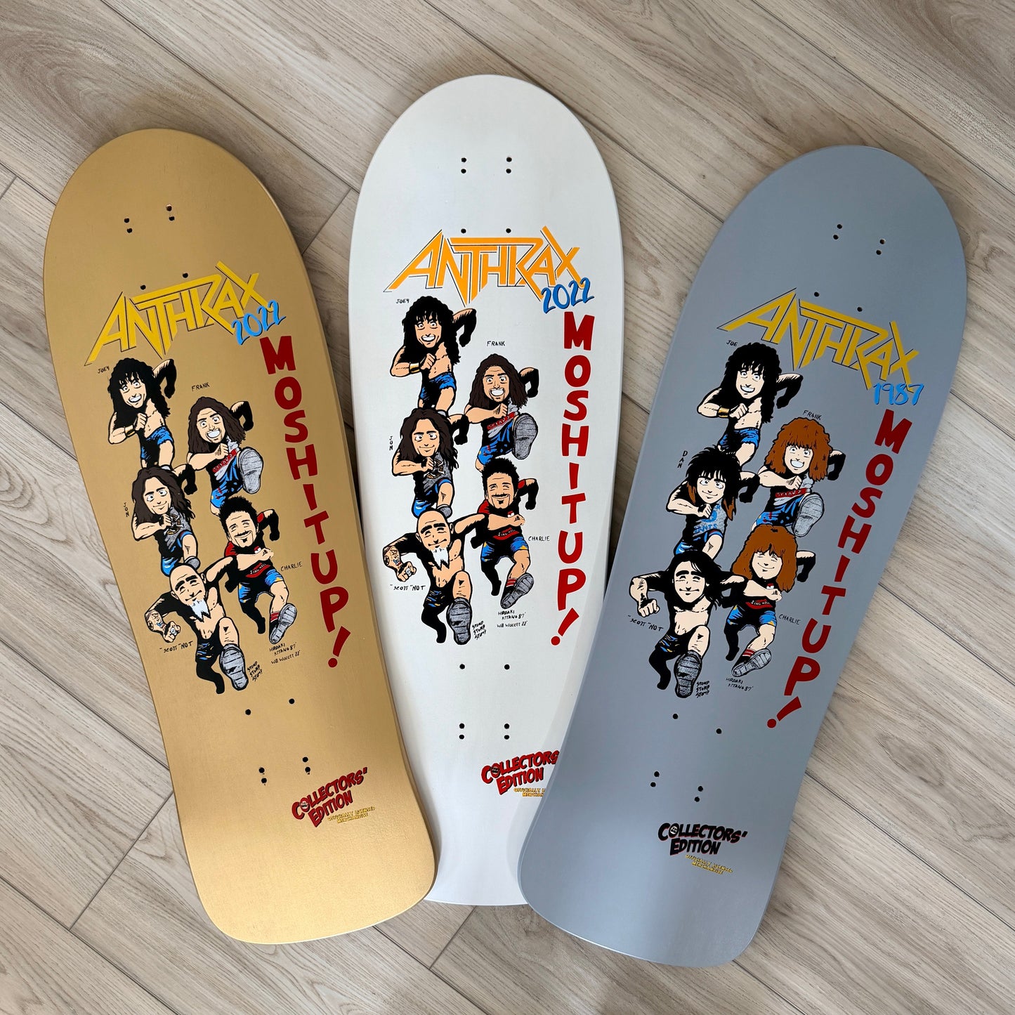 Anthrax Mosh-It-Up, Limited Edition Deck 10”x30” HAND-PAINTED