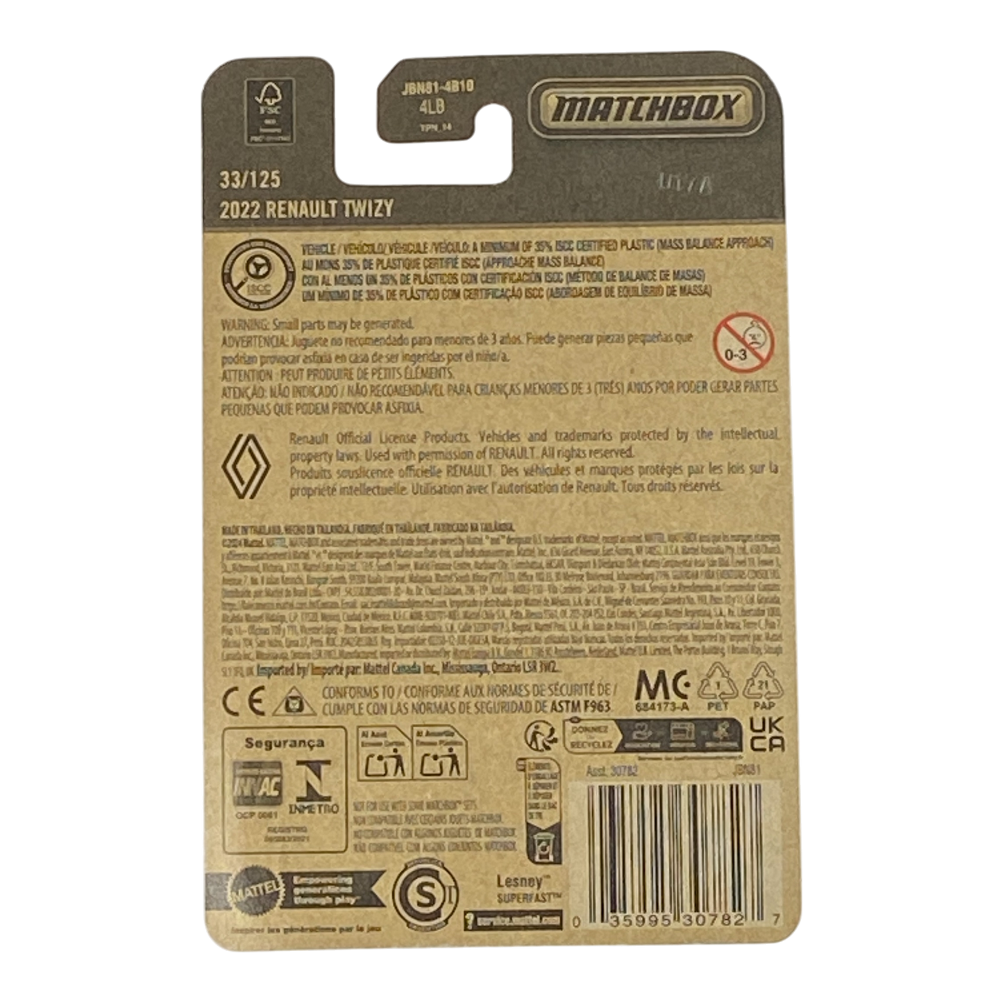 Matchbox 2022 Renault Twizy 33/125