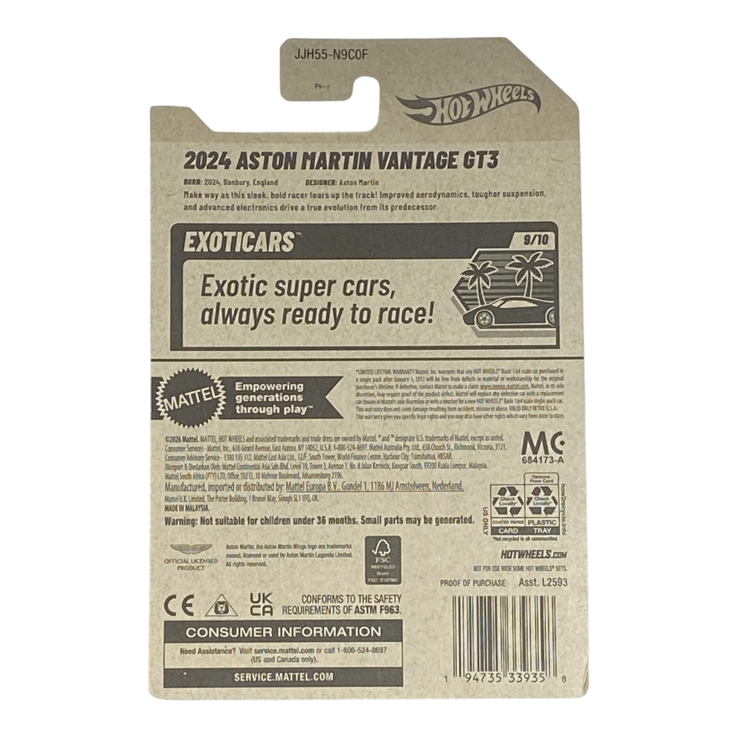 Hot Wheels 2024 Aston Martin Vantage GT3 9/10