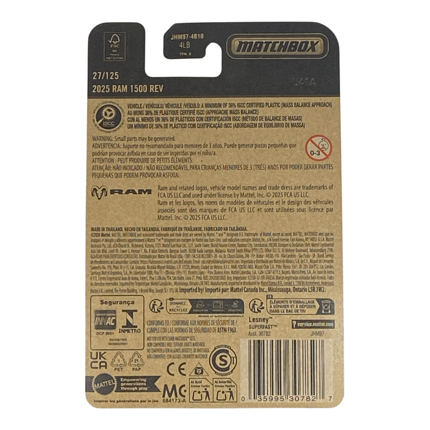 Matchbox 2025 Ram 1500 REV 27/125