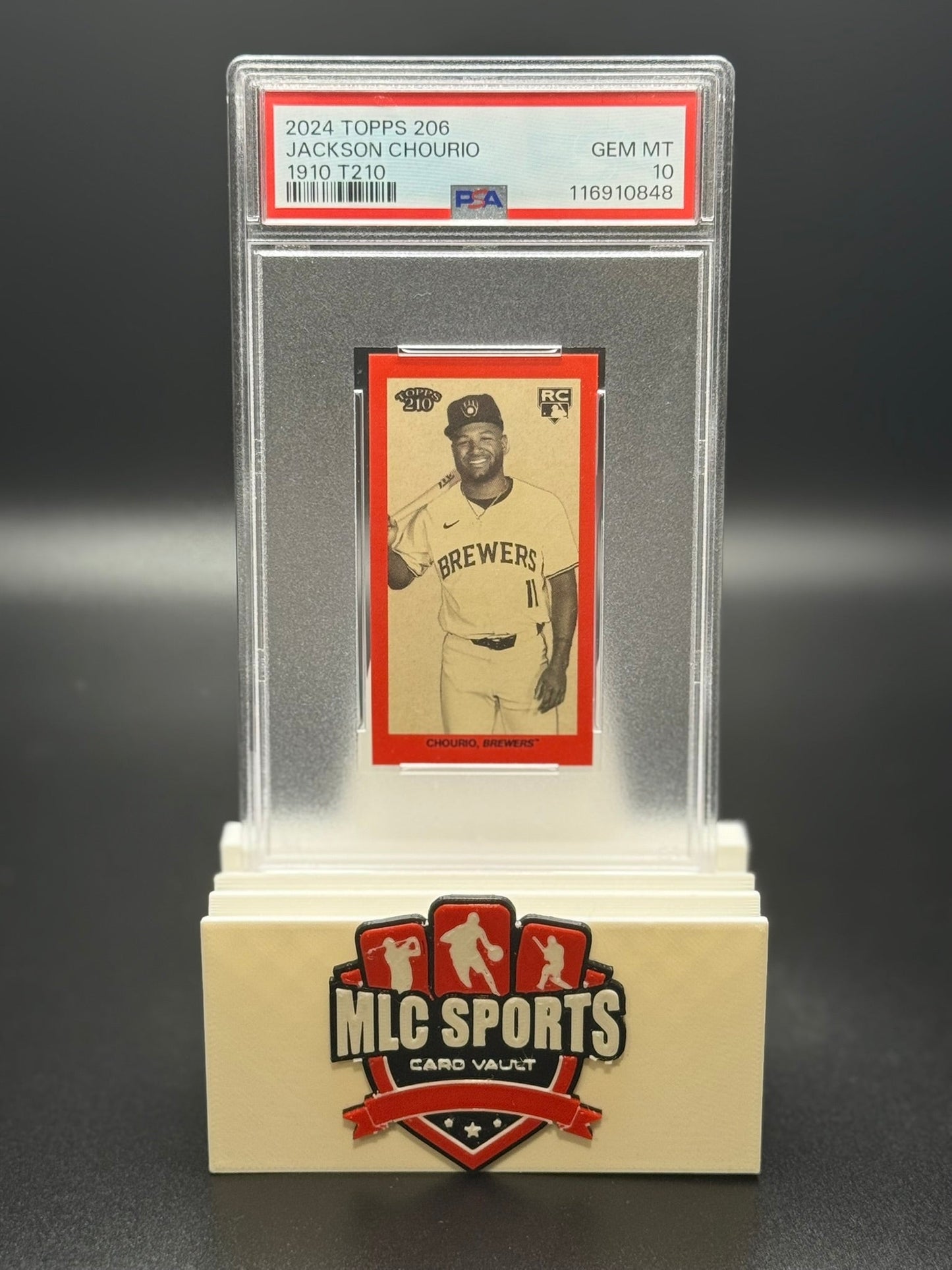 2024 Topps 206 Jackson Chourio T210 Old Mill PSA 10 Rookie Card