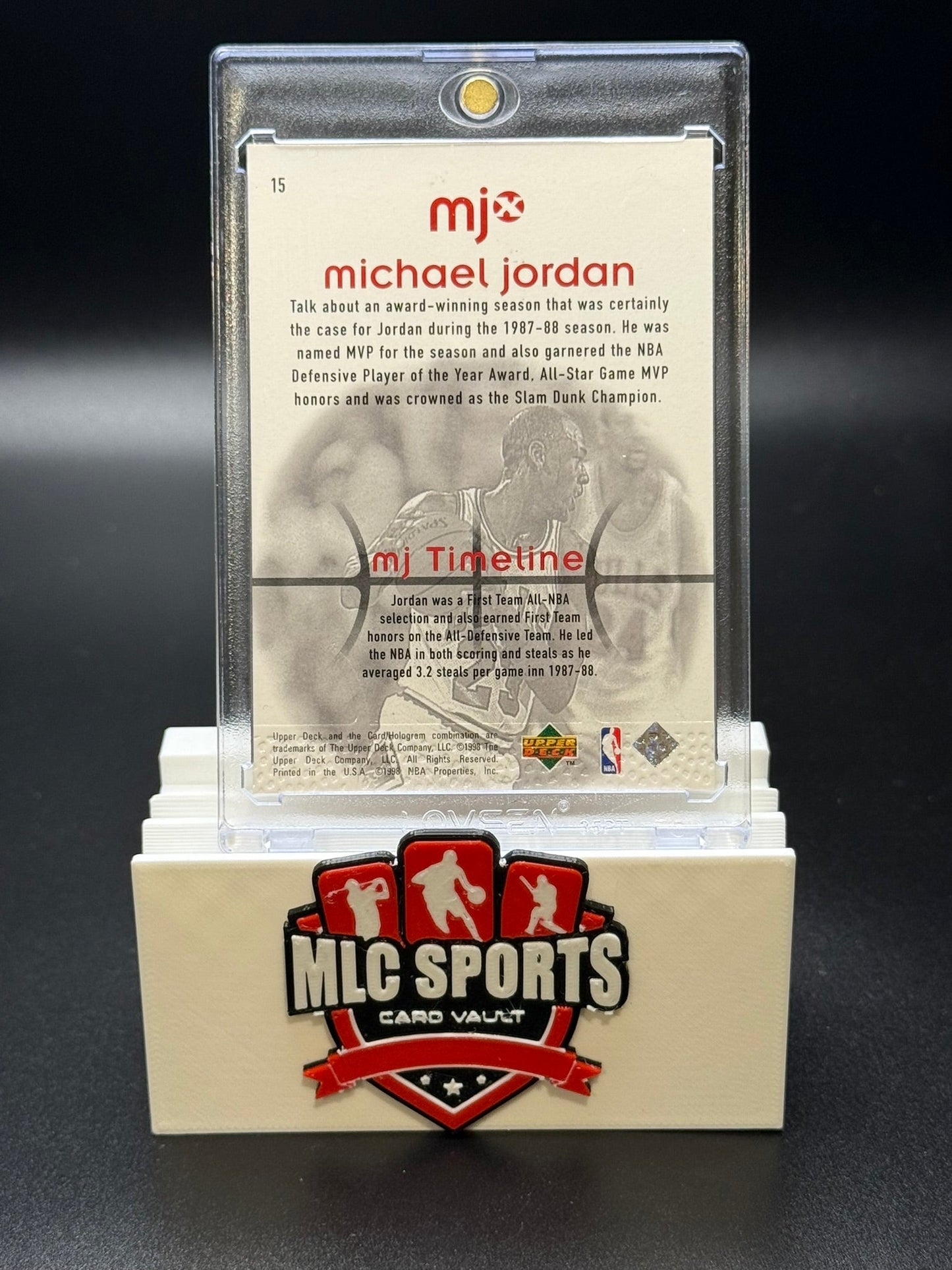 1998 Upper Deck MJx Michael Jordan MJ Timeline #15 Bulls