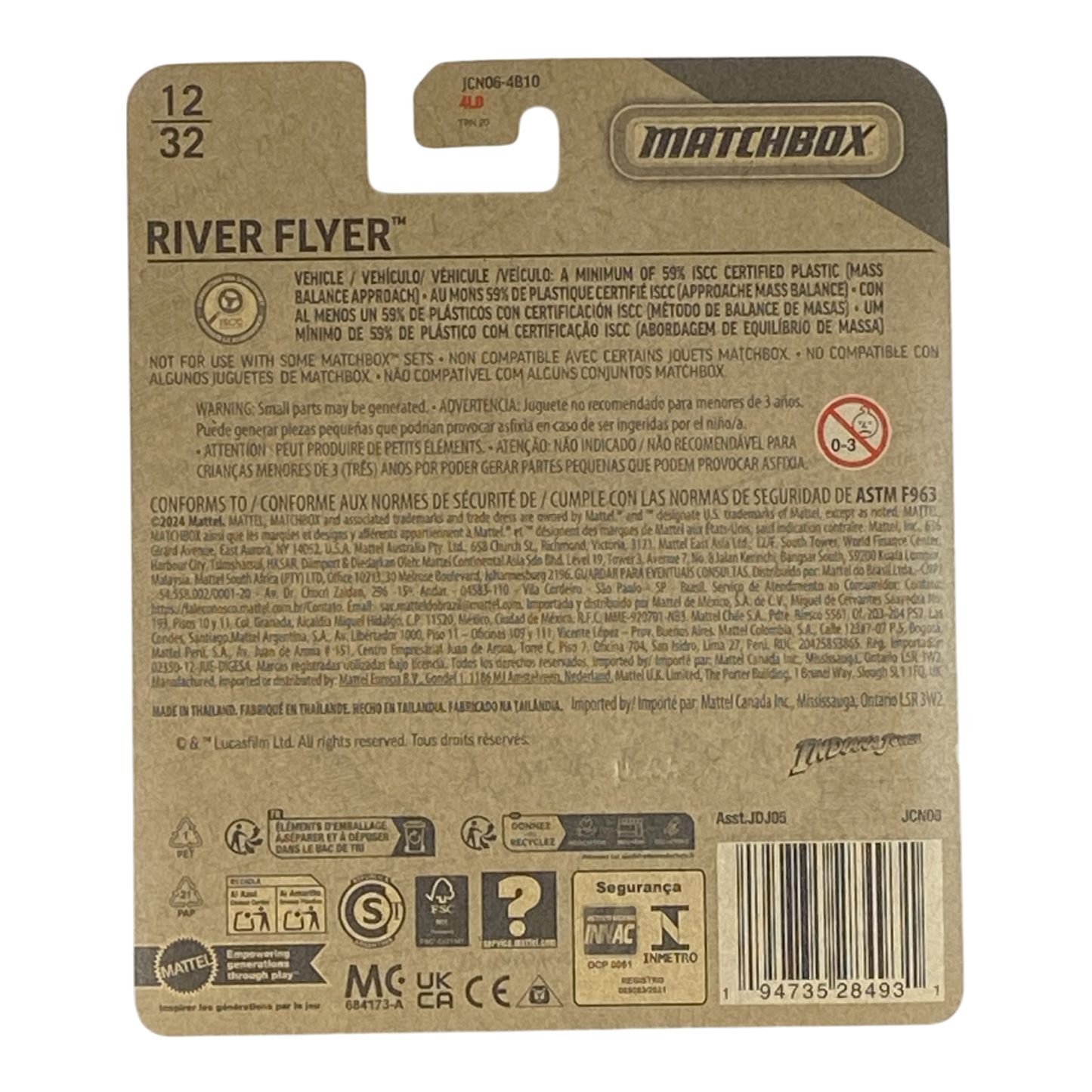 Matchbox River Flyer Indiana Jones 12/32