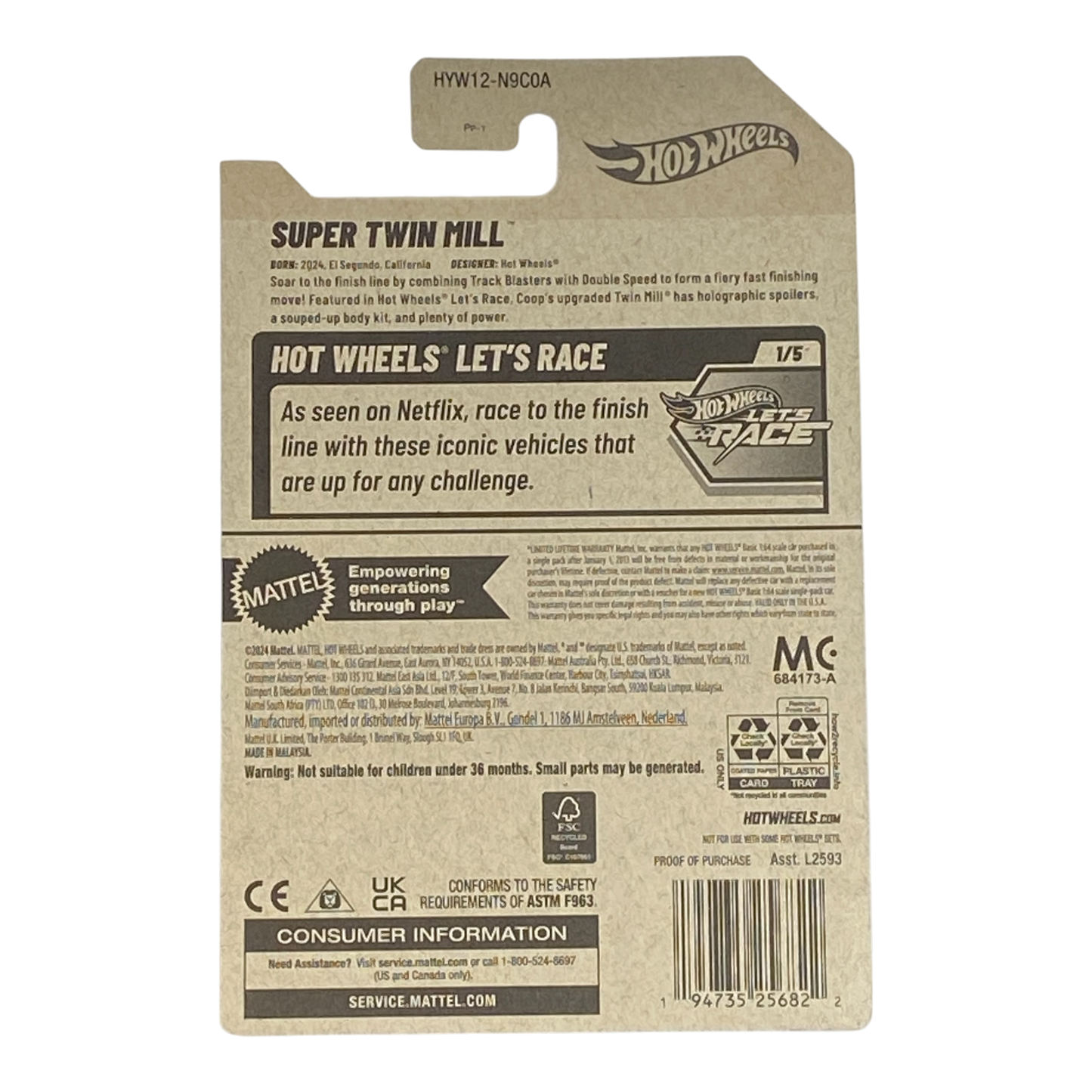 Hot Wheels Super Twin Mill - Hot Wheels Let's Race Series 1/5
